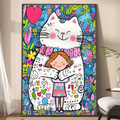 Hug Me Lucky Cat -Numbers Art Kit