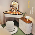 LunaGlow Corner Vanity Set（Chairs, And Mirrors Are Not Included）
