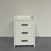 Arlo Modern White 3-Drawer Nightstand
