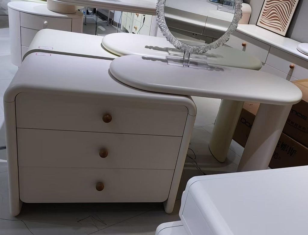 Cloud Curve Vanity Desk#T663-3(Mirrors Are Not Included）