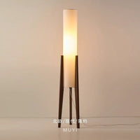 Nordic Glow Wooden Floor Lamp