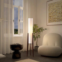 Nordic Glow Wooden Floor Lamp