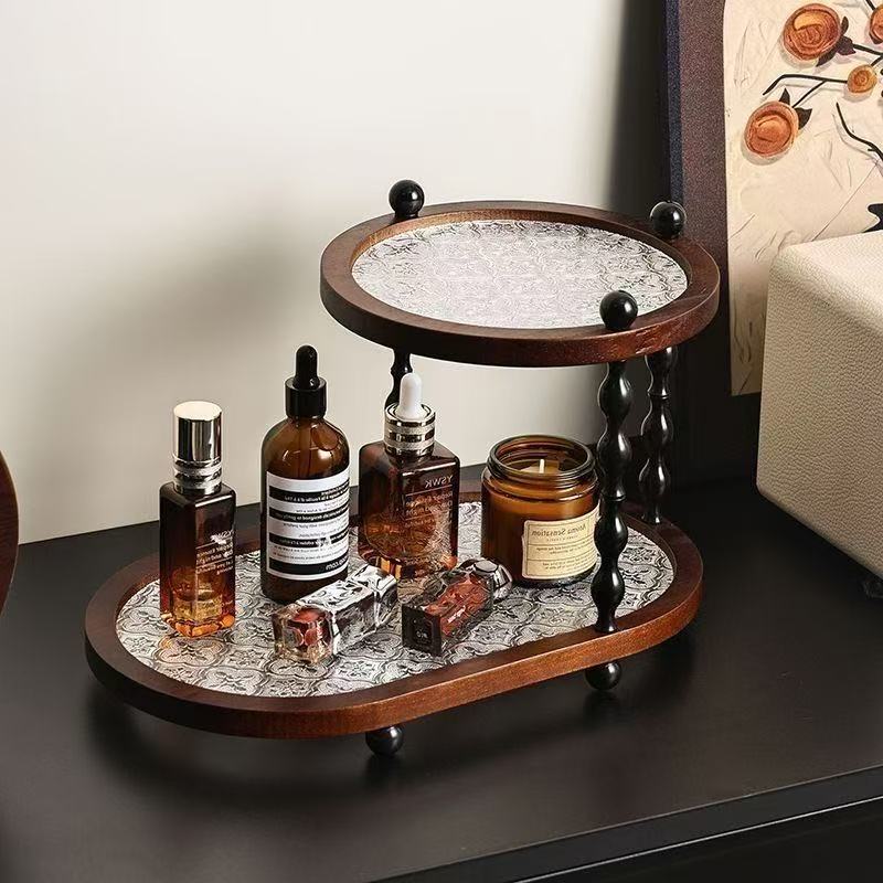 Vintage Charm Two-Tier Organizer Shelf