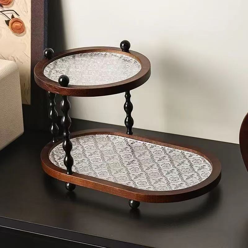 Vintage Charm Two-Tier Organizer Shelf