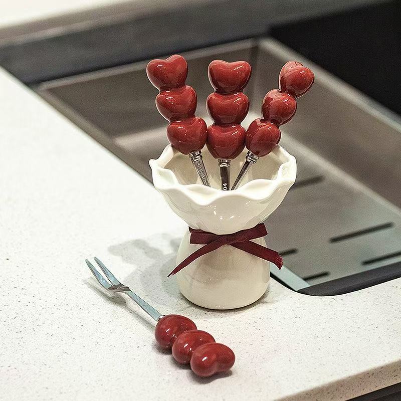 Sweet Heart Dessert Fork Set