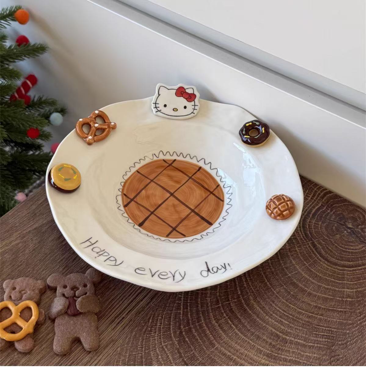 Happy Every Day Ceramic Tableware Set (4-Piece Set)