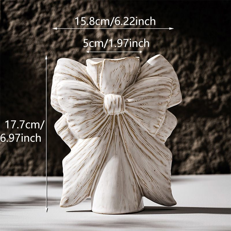 Whisper Bow Ceramic Vase