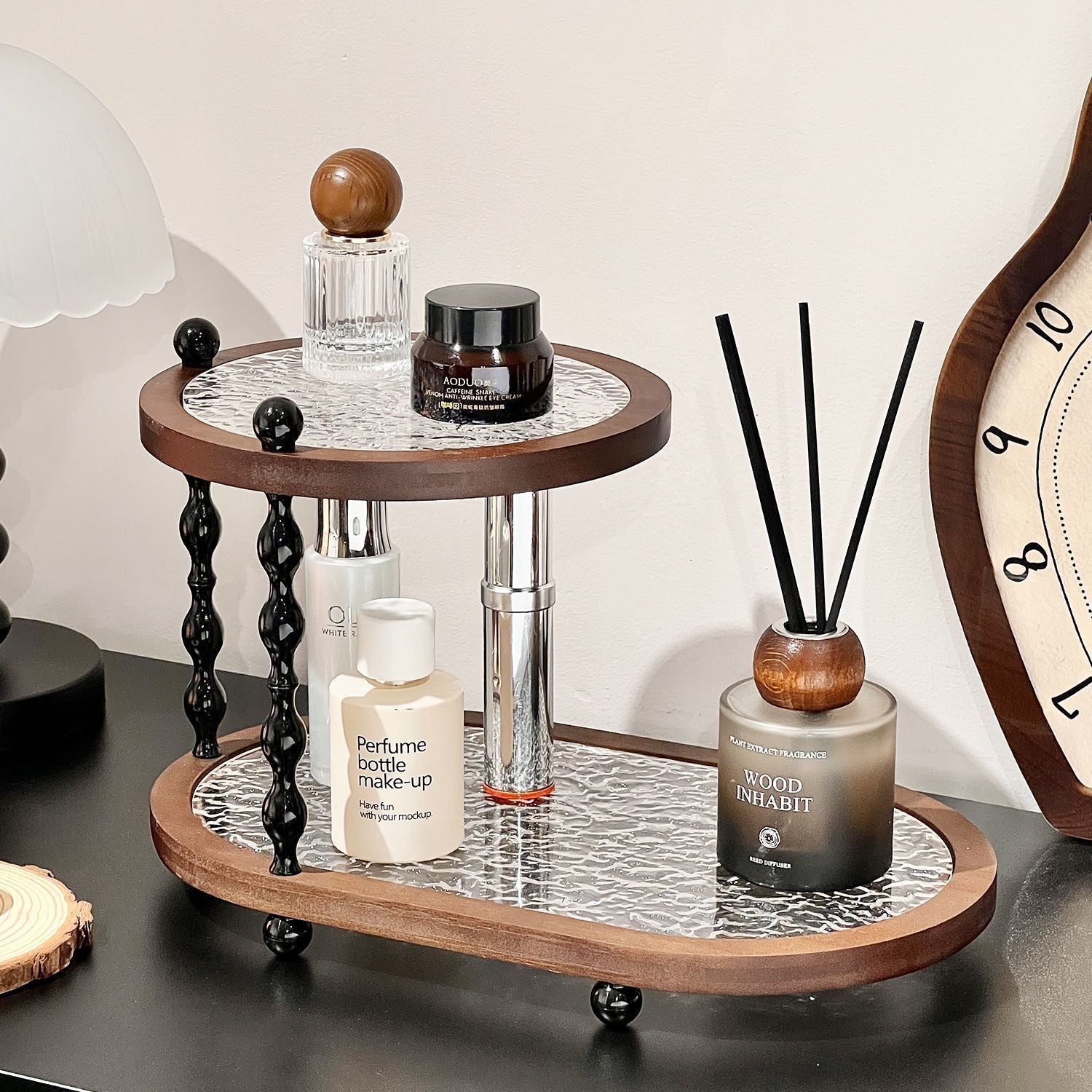 Vintage Charm Two-Tier Organizer Shelf