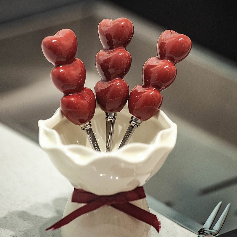 Sweet Heart Dessert Fork Set