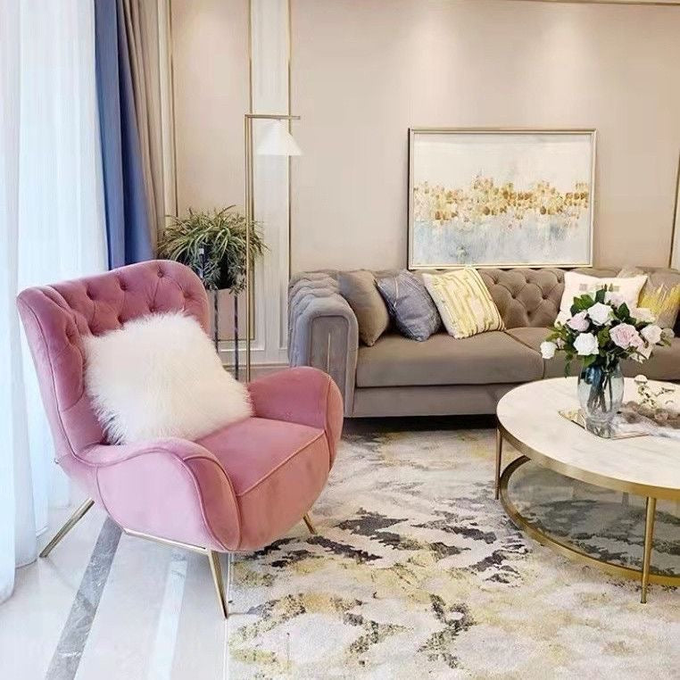 Blush Haven Tufted Accent Chair