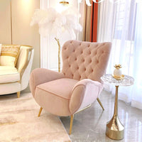 Blush Haven Tufted Accent Chair