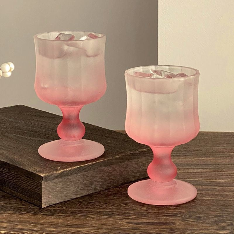 Blush Frosted Gradient Goblet – Single