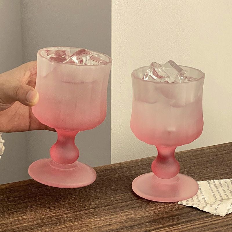 Blush Frosted Gradient Goblet – Single