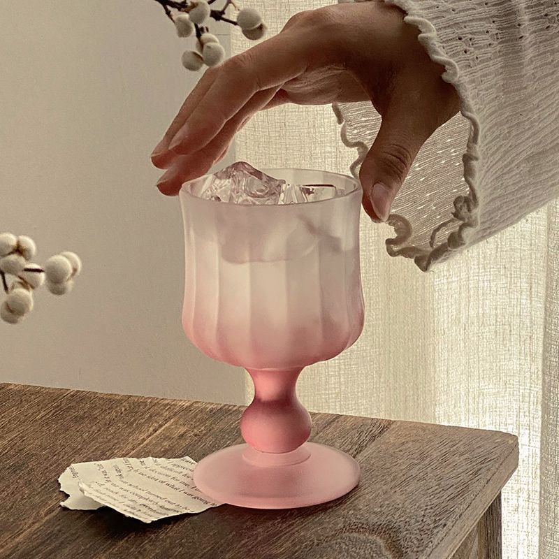 Blush Frosted Gradient Goblet – Single