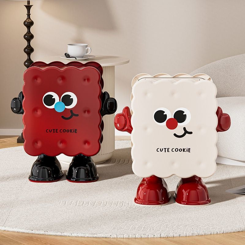 Cute Cookie Character Trash Bin