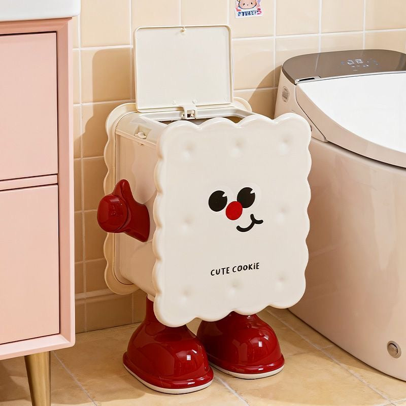 Cute Cookie Character Trash Bin