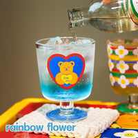 Rainbow Bloom Glass Goblet