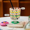 Rainbow Bloom Glass Goblet