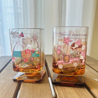 Amber Journey Illustrated Glass Tumbler