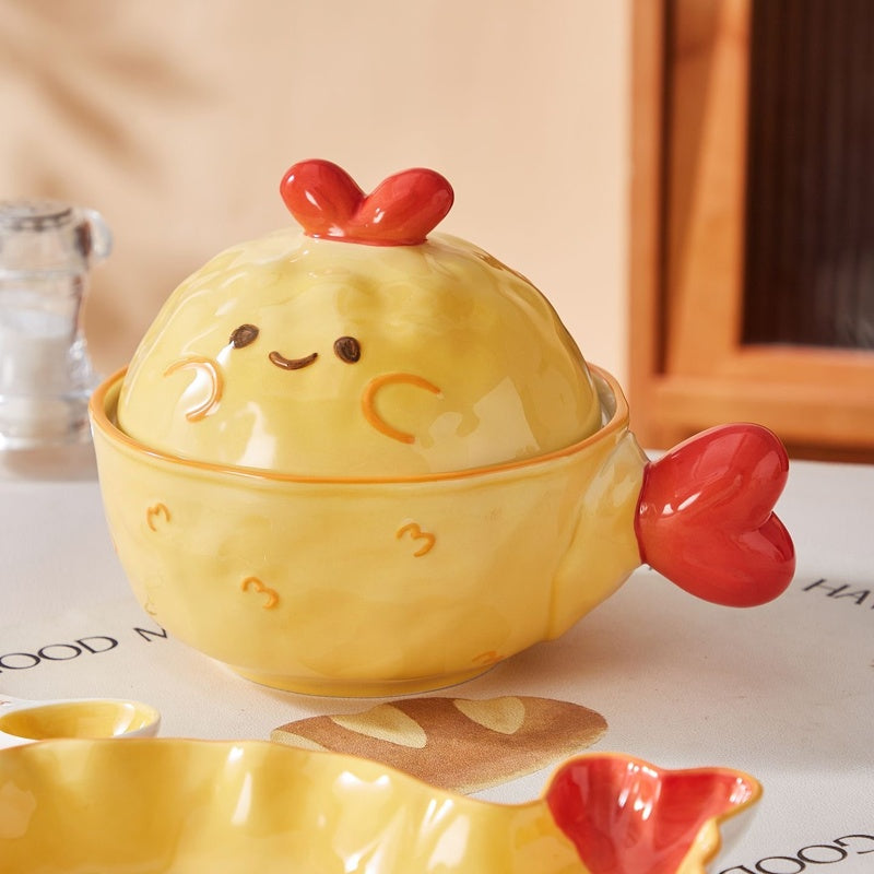 Sunny Shrimp Ceramic Dinnerware Set