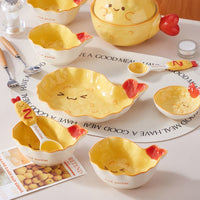 Sunny Shrimp Ceramic Dinnerware Set