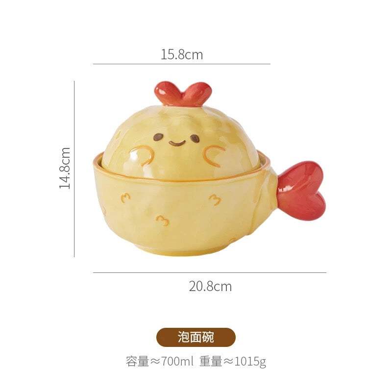 Sunny Shrimp Ceramic Dinnerware Set