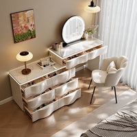 LunaCurve Vanity Desk Set（Chairs, And Mirrors Are Not Included）