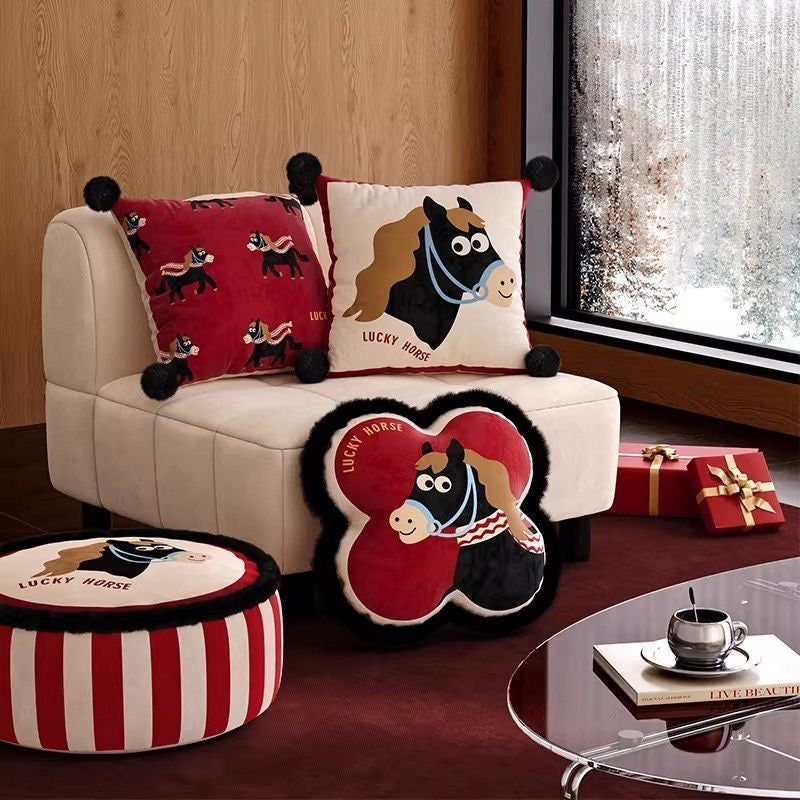 Lucky Horse Decorative Throw Pillow