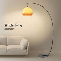 Amber Glow Arc Floor Lamp