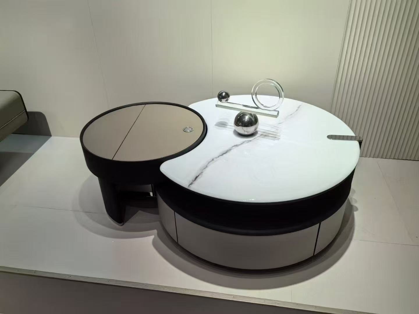 Luxe Orbit Marble Coffee Table Set#2436