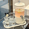 Luxe Ribbed Glass Beverage Dispenser Set