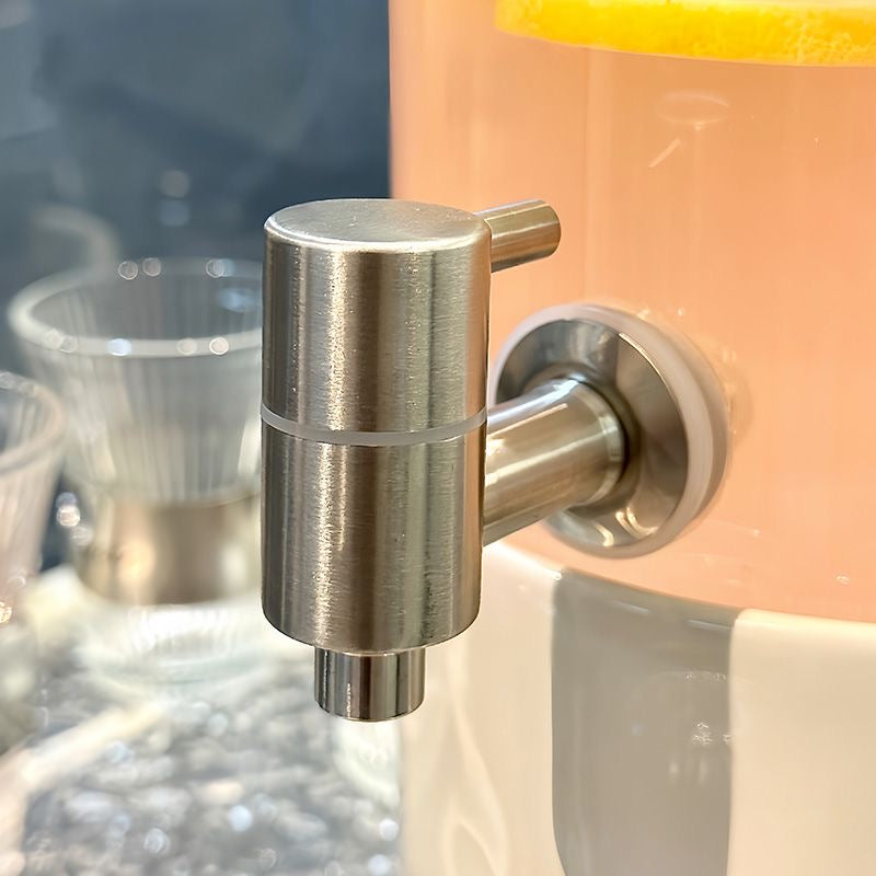 Luxe Ribbed Glass Beverage Dispenser Set