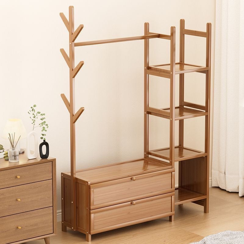 Modern Wooden Storage & Clothing Rack