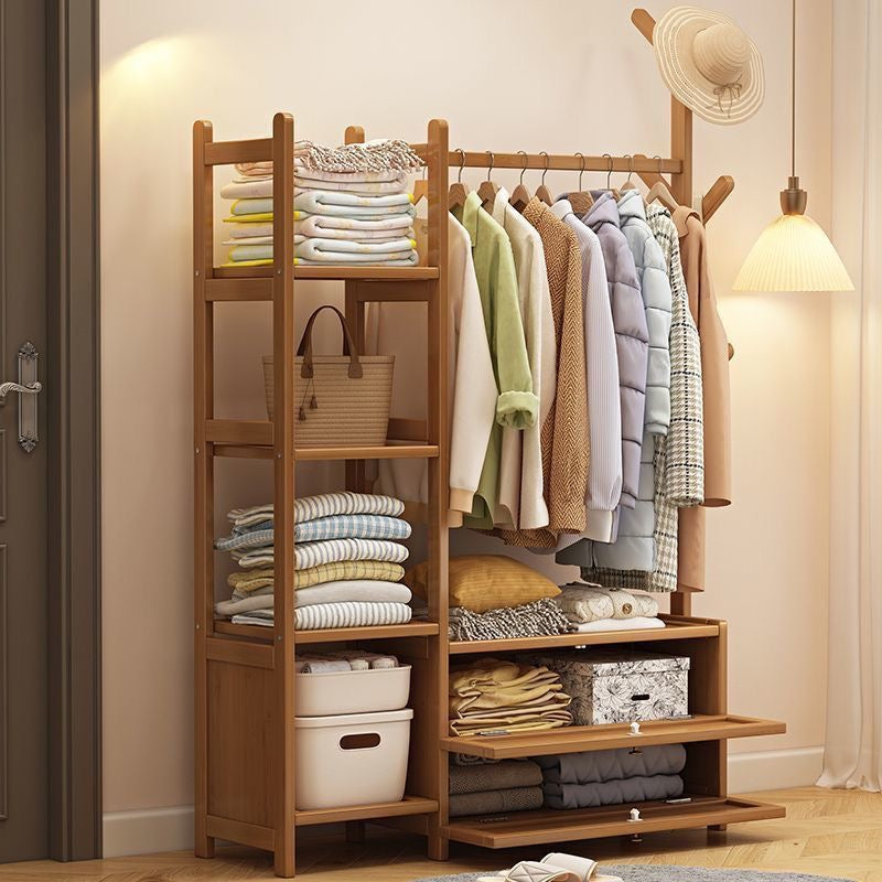 Modern Wooden Storage & Clothing Rack