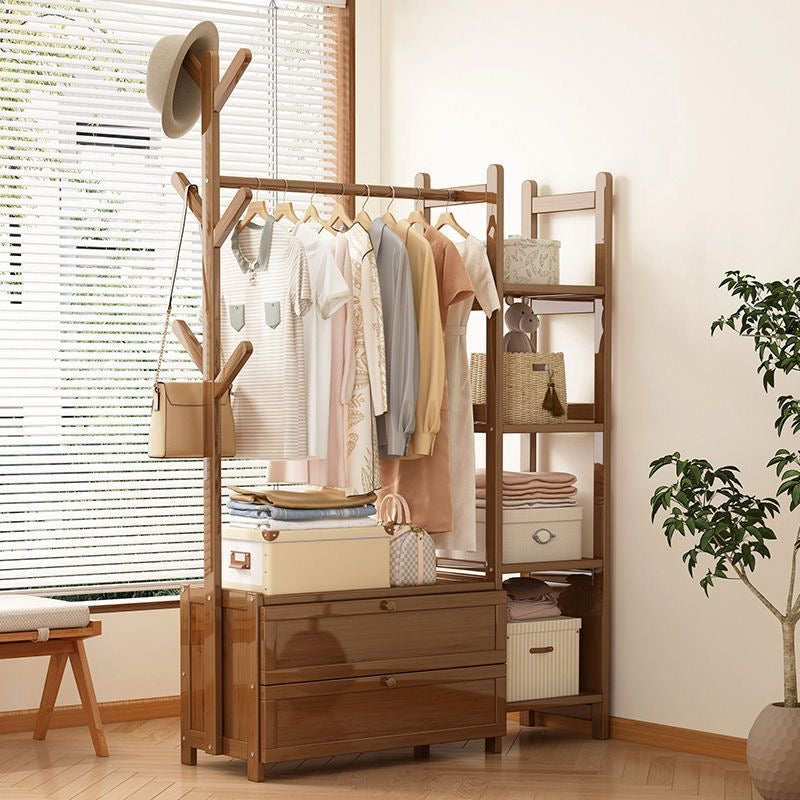 Modern Wooden Storage & Clothing Rack