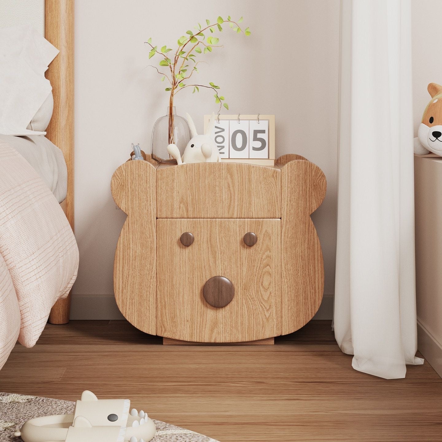 CozyBear Storage Nightstand