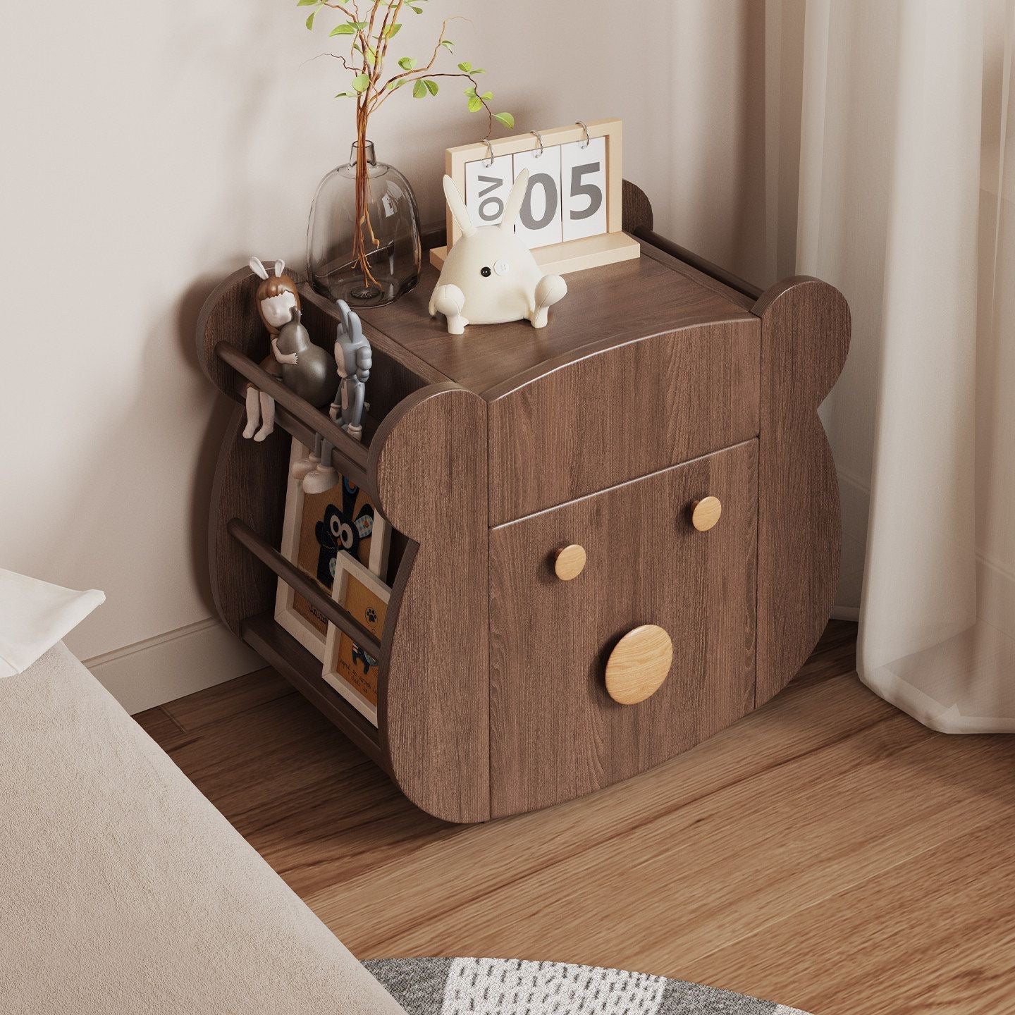 CozyBear Storage Nightstand