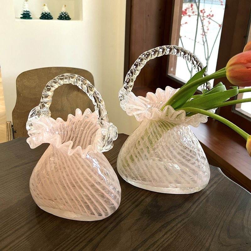 LuxeRipple Glass Vase