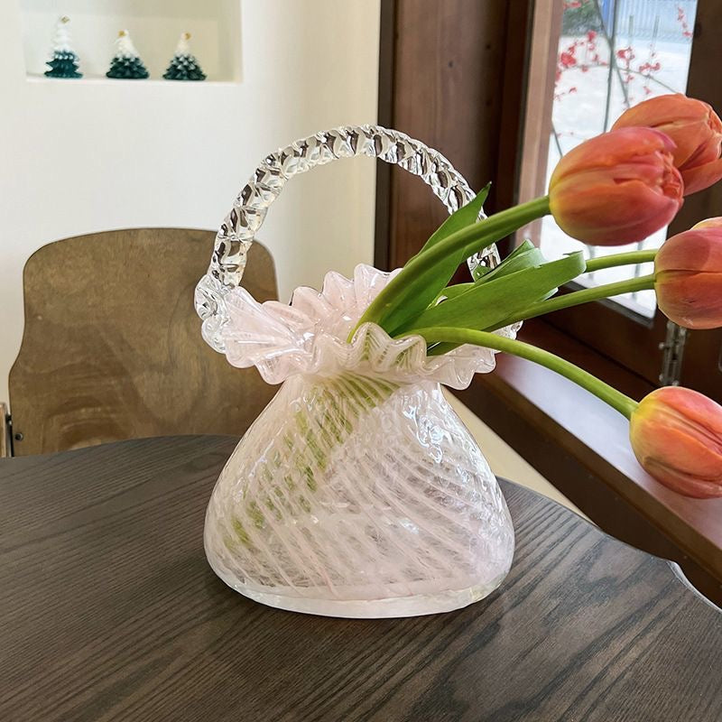 LuxeRipple Glass Vase