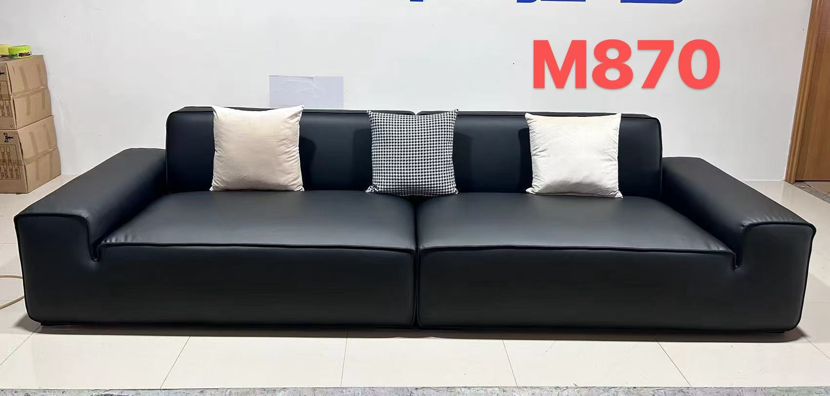 Monolith Leather Sofa #870
