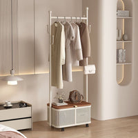 Willow Rattan Laundry Rack with Storage