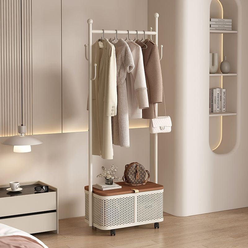 Willow Rattan Laundry Rack with Storage