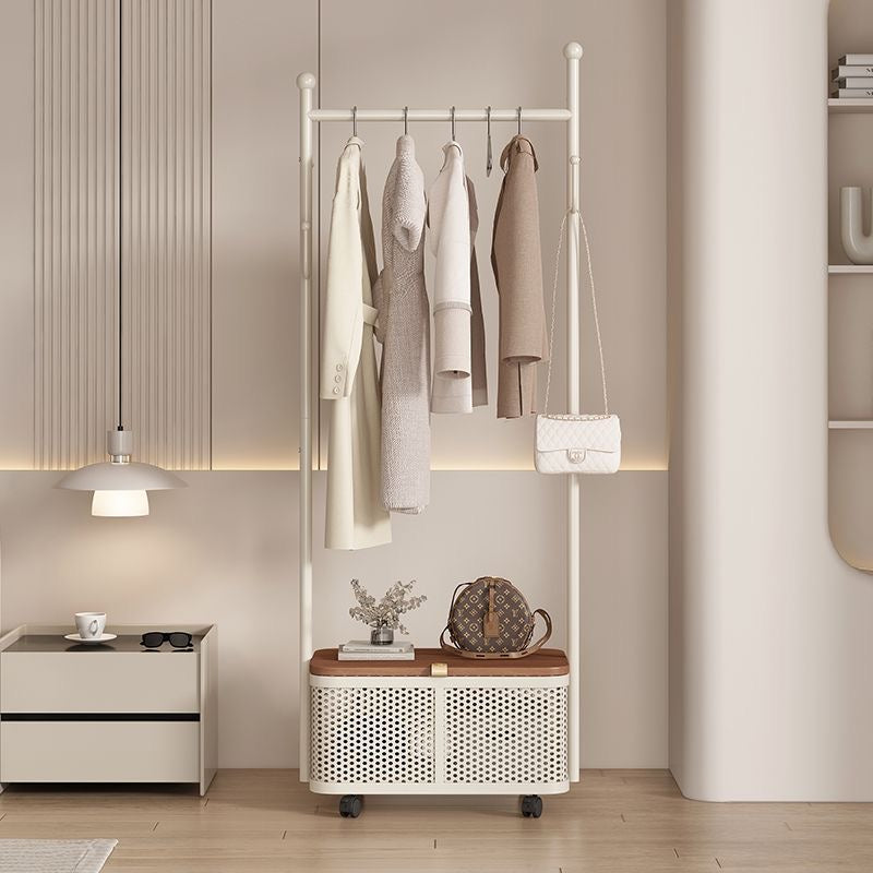 Willow Rattan Laundry Rack with Storage