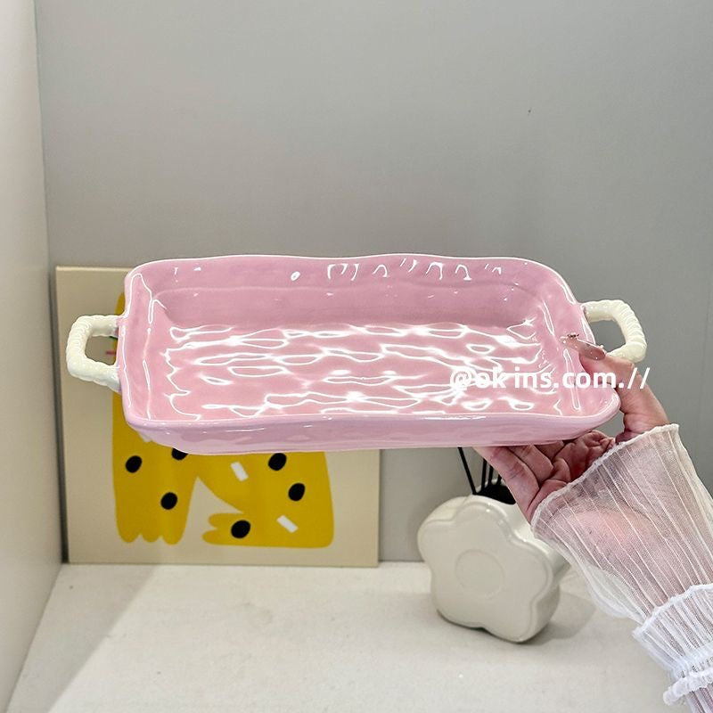 PeachLoop Ceramic Serving Plate