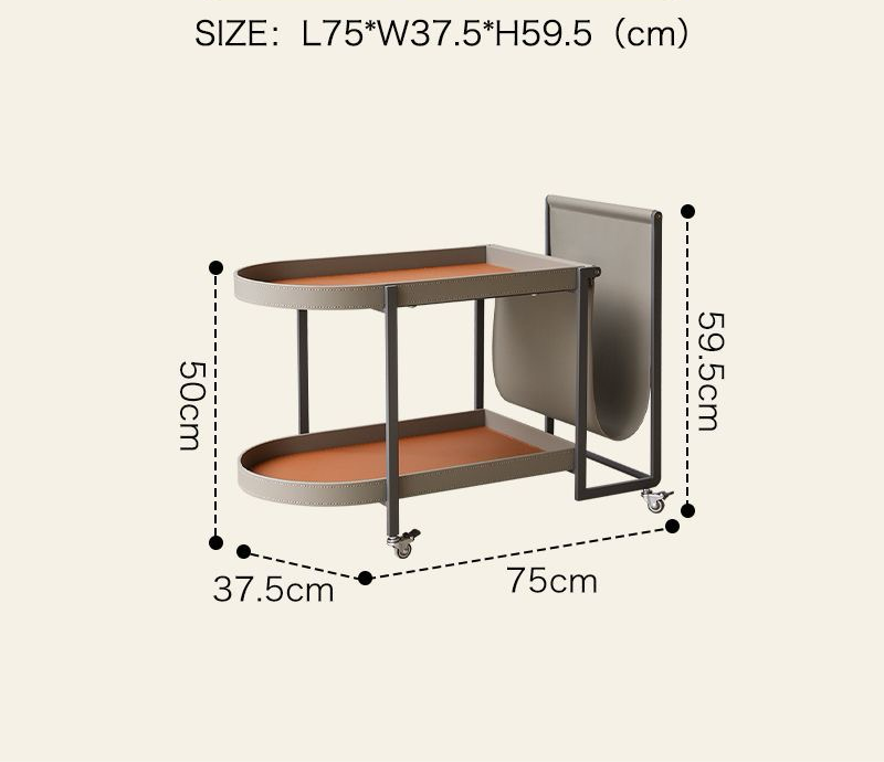 Internet Celebrity Saddle Leather Sofa Side Table