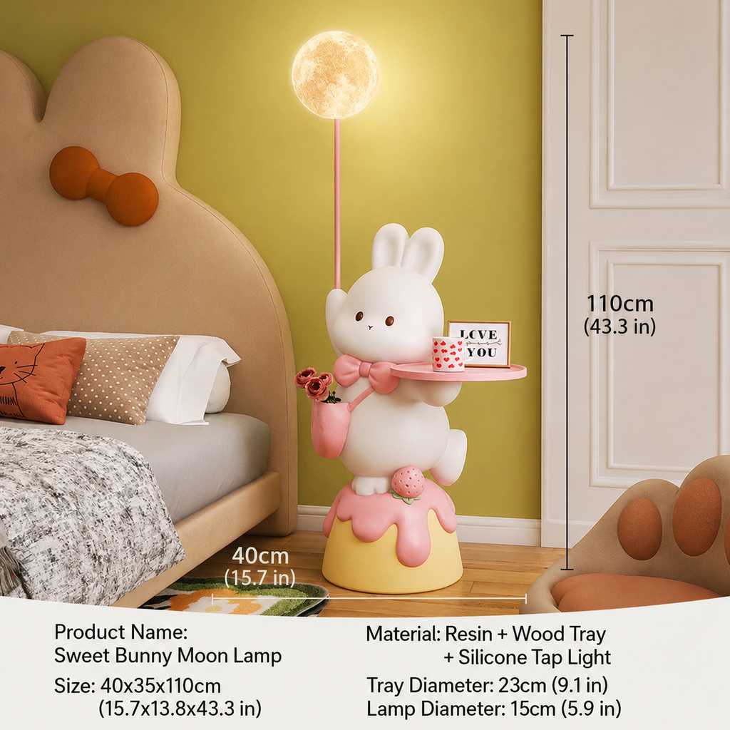 Luna Bunny Floor Lamp Table