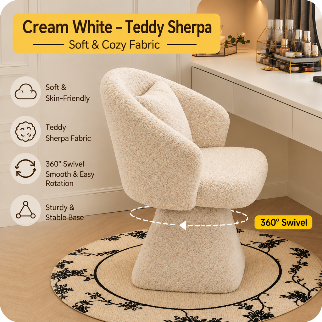 Lambswool Makeup Chair