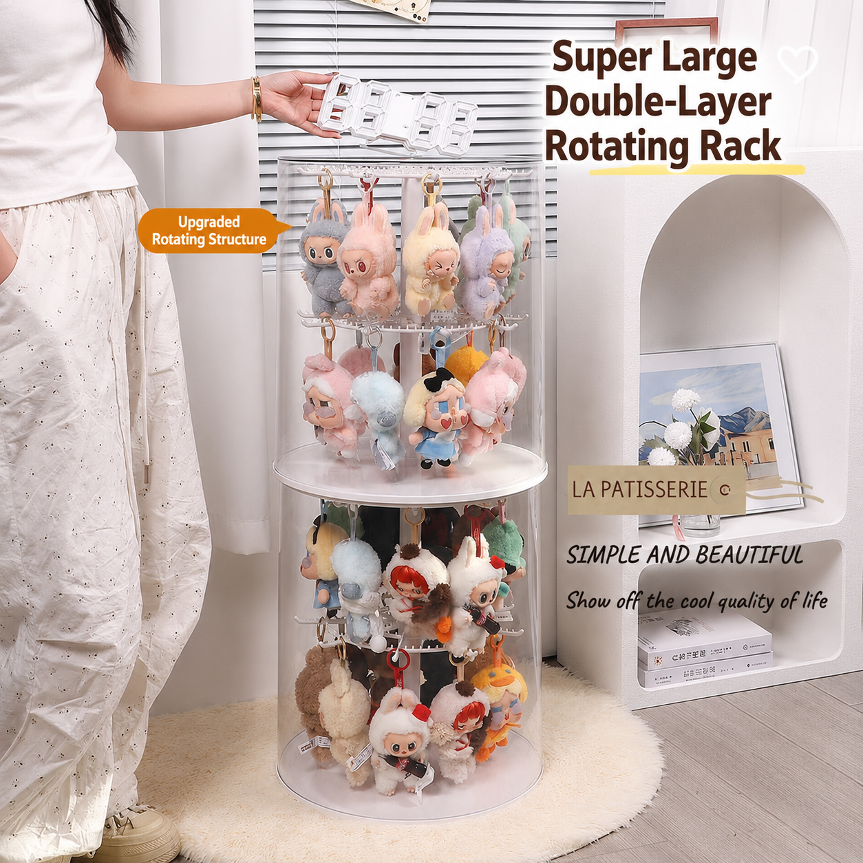 Figure rotating storage cabinet