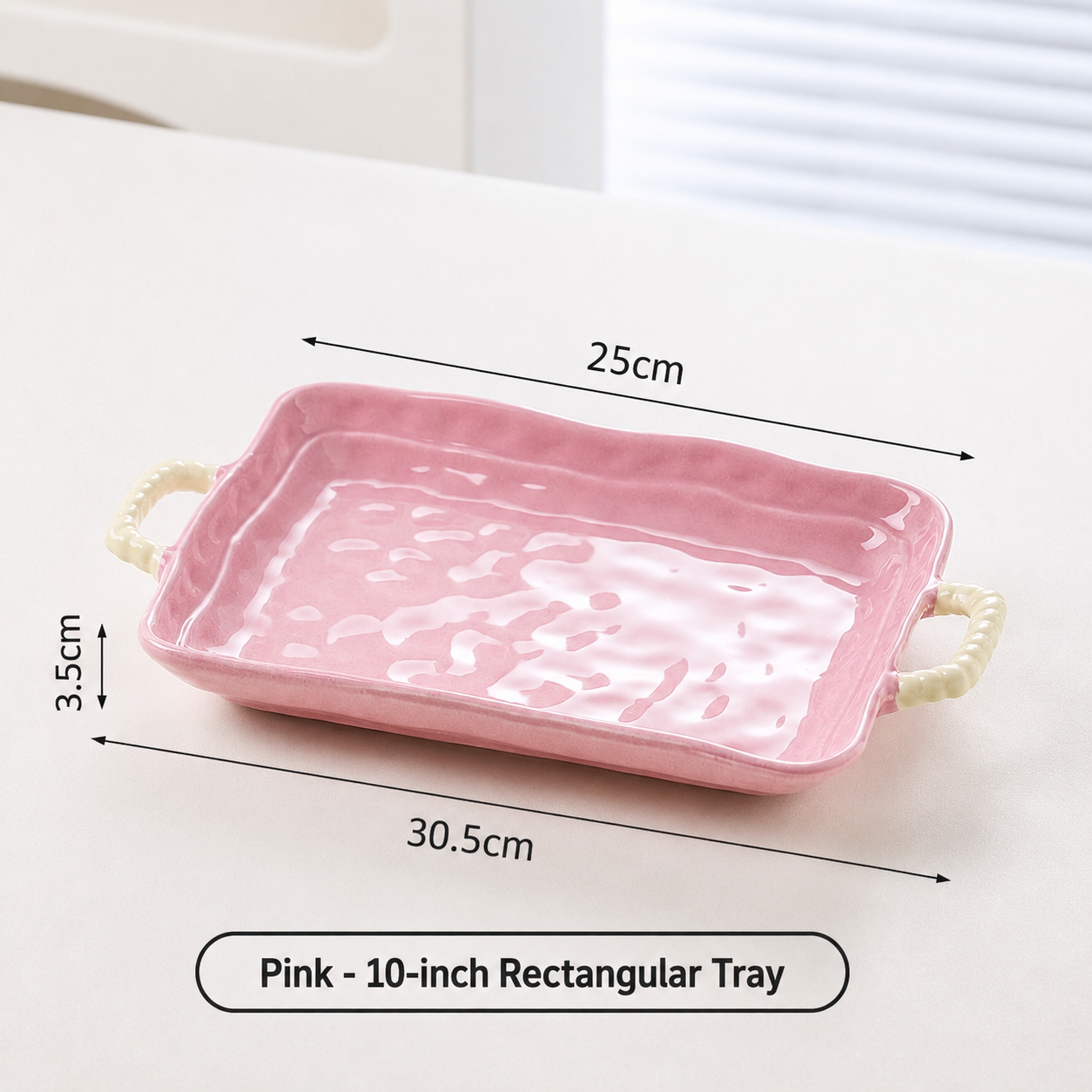 PeachLoop Ceramic Serving Plate