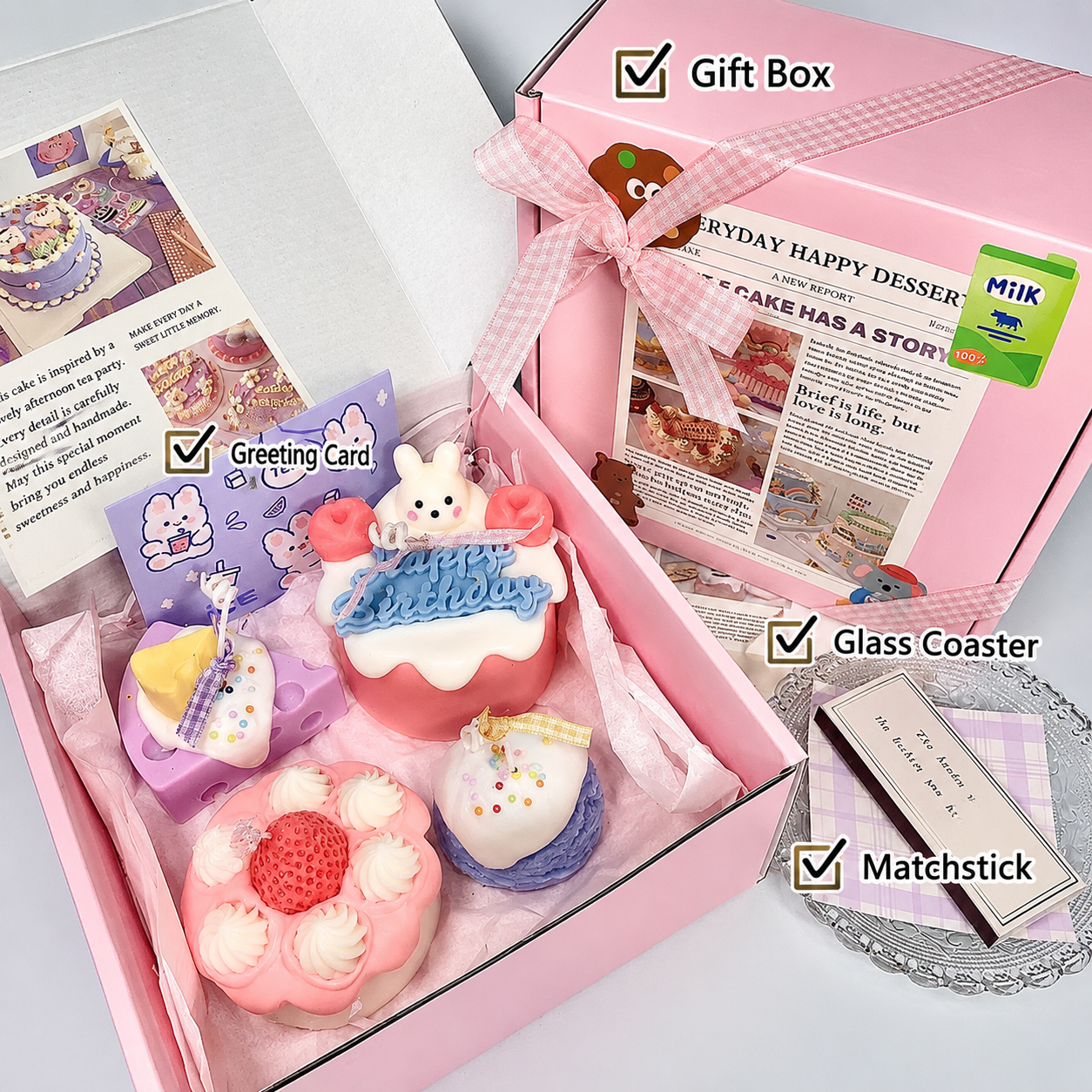 Sweet Bunny Birthday Candle Gift Set